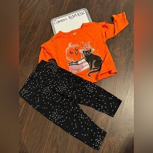Carter's Orange and Black Halloween matching Set